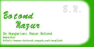 botond mazur business card